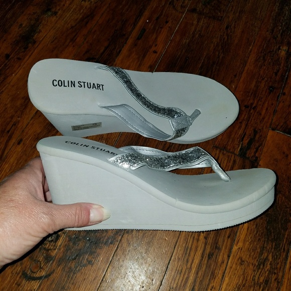 colin stuart wedge flip flops
